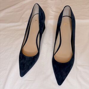 Marc Fisher Navy Blue Suede Heels